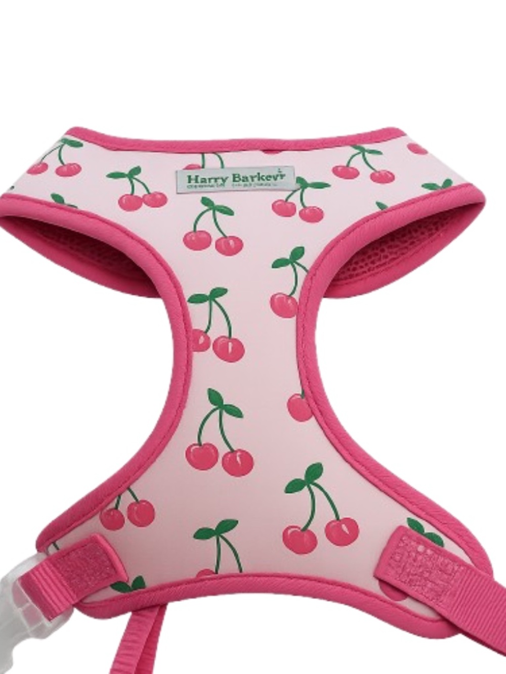 NWOT Harry Barker Pink Cherry Chest Plate Dog Harness Size XS Adjustable